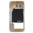 Back Plate Housing Camera Lens Panel with Side Keys and Speaker Ringer Buzzer for Galaxy S6 Edge / G925(Gold)