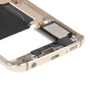 Back Plate Housing Camera Lens Panel with Side Keys and Speaker Ringer Buzzer for Galaxy S6 Edge / G925(Gold)