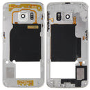 Back Plate Housing Camera Lens Panel with Side Keys and Speaker Ringer Buzzer for Galaxy S6 Edge / G925(Silver)
