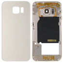 Full Housing Cover (Back Plate Housing Camera Lens Panel + Battery Back Cover ) for Galaxy S6 Edge / G925(Gold)