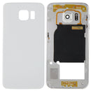 Full Housing Cover (Back Plate Housing Camera Lens Panel + Battery Back Cover ) for Galaxy S6 Edge / G925(White)