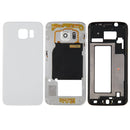 Full Housing Cover (Front Housing LCD Frame Bezel Plate + Back Plate Housing Camera Lens Panel + Battery Back Cover ) for Galaxy S6 Edge / G925(White)