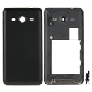 Full Housing Cover (Middle Frame Bezel + Battery Back Cover) + Home Button for Galaxy Core 2 / G355(Black)