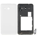 Full Housing Cover (Middle Frame Bezel + Battery Back Cover) + Home Button for Galaxy Core 2 / G355(White)