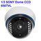 1/3 SONY Color 650TVL Dome CCD Camera, IR Distance: 15m