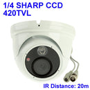 1 / 4 SHARP 420TVL Color Dome CCD Camera, IR Distance: 20m (Size: 117 x 117 x 95mm)
