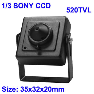 1/3 SONY Color 520TVL Mini CCD Camera, Mini Pin Hole Lens Camera, Size: 35 x 32 x 20mm