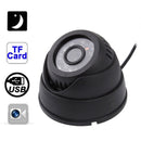 USB Motion Detection Night Vision Home Security DVR Dome Camera with TF Card Slot, Support Loop Recording / Simultaneous Recording / Clock Adjustment(Black)