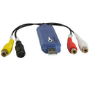 Easycap USB 2.0 Video Capture & Edit with Audio (Supports NTSC/PAL/SECAM, Video format)(Blue)