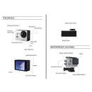 H9 4K Ultra HD1080P 12MP 2 inch LCD Screen WiFi Sports Camera, 170 Degrees Wide Angle Lens, 30m Waterproof(Silver)