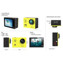 H9 4K Ultra HD1080P 12MP 2 inch LCD Screen WiFi Sports Camera, 170 Degrees Wide Angle Lens, 30m Waterproof(White)