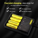 Universal Lithium Battery Charger for 26650 / 22650 / 18650 / 17670 / 18490 / 17500 / 17335 / 16340 / 14500 / 10440 (100V - 240V)(Black)
