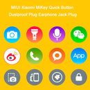 Xiaomi MiKey Quick Button Dustproof Plug Earphone Jack Plug(Black)