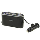 In Car USB & Triple Sockets with Switch for GPS / Mobile Phone / PDA