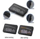 X5 HUD 3 inch Universal Multi Car Head Up Display with OBDII EOBD System, Light Sensors, Rotation Speed, Rotation Speed Unit, Unit Mark, Voltage, Water Temperature, Alarm mark(Black)