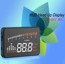 X5 HUD 3 inch Universal Multi Car Head Up Display with OBDII EOBD System, Light Sensors, Rotation Speed, Rotation Speed Unit, Unit Mark, Voltage, Water Temperature, Alarm mark(Black)