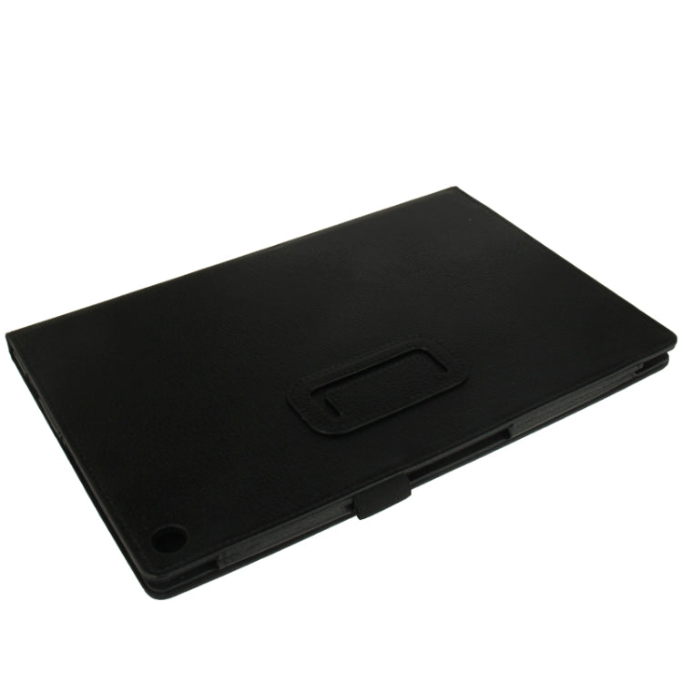 Litchi Texture Leather Case with Holder for Sony Xperia Tablet Z / 10.1(Black)