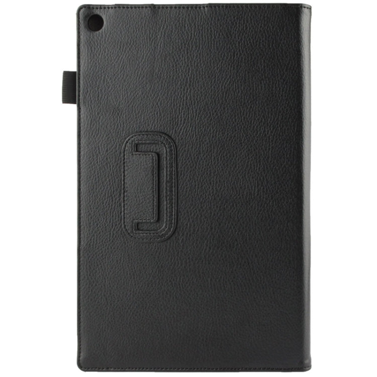 Litchi Texture Leather Case with Holder for Sony Xperia Tablet Z2 10.1(Black)