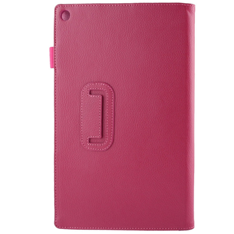 Litchi Texture Leather Case with Holder for Sony Xperia Tablet Z2 10.1(Magenta)