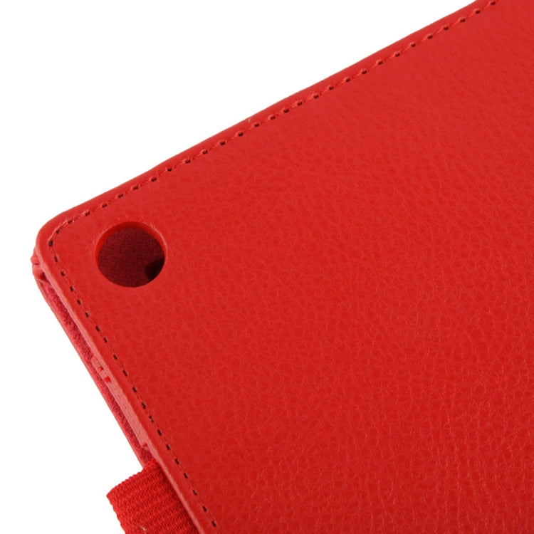 Litchi Texture Leather Case with Holder for Sony Xperia Tablet Z2 10.1(Red)