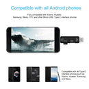 D-188 3 in 1 TF & USB to Micro USB & Type-C Card Reader OTG Adapter Connector(White)