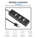 4 Ports USB HUB 2.0 USB Splitter Adapter with Switch(Black)