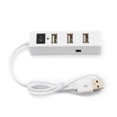 4 Ports USB HUB 2.0 USB Splitter Adapter with Switch(White)