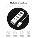 4 Ports USB HUB 2.0 USB Splitter Adapter with Switch(White)