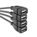 Universal 4 Ports USB 2.0 480Mbps High Speed Cable Hub for PC(Black)