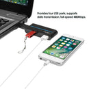 180 Degree Rotating USB 3.0 USB Hub Folding USB 4 Ports Splitter(Black)