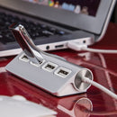 High Speed 480Mbps 4 Ports USB 2.0 HUB Mini Aluminum USB Splitter