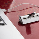 High Speed 480Mbps 4 Ports USB 2.0 HUB Mini Aluminum USB Splitter