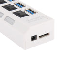 4 Ports USB 3.0 HUB, Super Speed 5Gbps, Plug and Play, Support 1TB (White)