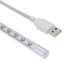 10-LED Portable Ultra Bright USB LED Light(Silver)