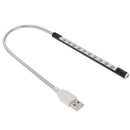 Portable Touch Switch USB LED Light, 10-LED, 1W, White Light(Black)
