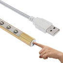 Portable Touch Switch USB LED Light, 10-LED, 1W, White Light(Gold)