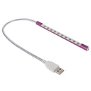 Portable Touch Switch USB LED Light, 10-LED, 1W, White Light(Purple)