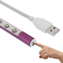 Portable Touch Switch USB LED Light, 10-LED, 1W, White Light(Purple)