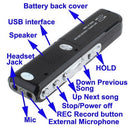 8GB Digital Voice Recorder Dictaphone MP3 Player, Support Telephone recording, VOX function, Power supply: 2 x AAA battery(Black)