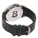 Fashion 3 Dial Quartz Wrist Calendar Watch with Silicone Strap (Black)