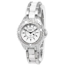 White Dial Women Diamond Quartz Stainless Steel Watch / Couple Watch