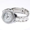 White Dial Women Diamond Quartz Stainless Steel Watch / Couple Watch