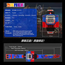 SKMEI Transformation Toy Shape Changing Removable Dial Digital Movement Children Watch with PU Plastic Cement Band(Dark Blue)