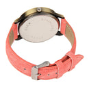 Denim Texture Style Round Dial Retro Digital Display Women & Men Quartz Watch with PU Leather Band(Pink)