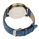 Denim Texture Style Round Dial Retro Digital Display Women & Men Quartz Watch with PU Leather Band(Blue)