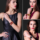 Denim Texture Style Round Dial Retro Digital Display Women & Men Quartz Watch with PU Leather Band(Blue)