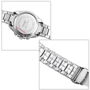 TVG Round Dial Glass Watch Window Luminous & Alarm & Week Display Function Quartz + Digital Double Movement Men Watch with Alloy Band(Black)