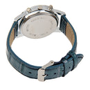 Luminous Round Dial 3 Decoration Dials Unisex Quartz Watch with PU Leather Band(Blue)