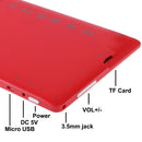 7.0 inch Tablet PC, 512MB+4GB, Android 4.2.2, 360 Degrees Menu Rotation, Allwinner A33 Quad-core, Bluetooth, WiFi(Red)