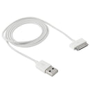 1m 30 Pin to USB Data Charging Sync Cable, For Galaxy Tab 7.0 Plus / Galaxy Tab 7.7 / Galaxy Tab 7 / P1000 / Galaxy Tab 10.1 / P7100 / Galaxy Tab 8.9 / P7300 / Galaxy Tab 10.1 / Galaxy Note 10.1 / Galaxy Note 8.0(White)
